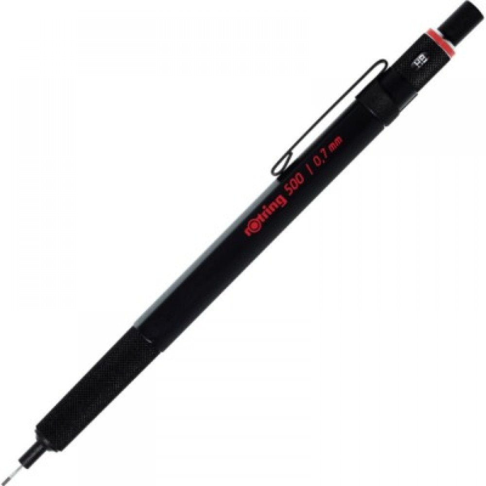 Rotring 500 Black 0.7mm Mechanical Pencil,Metal Knurling Grip,Fixed ...