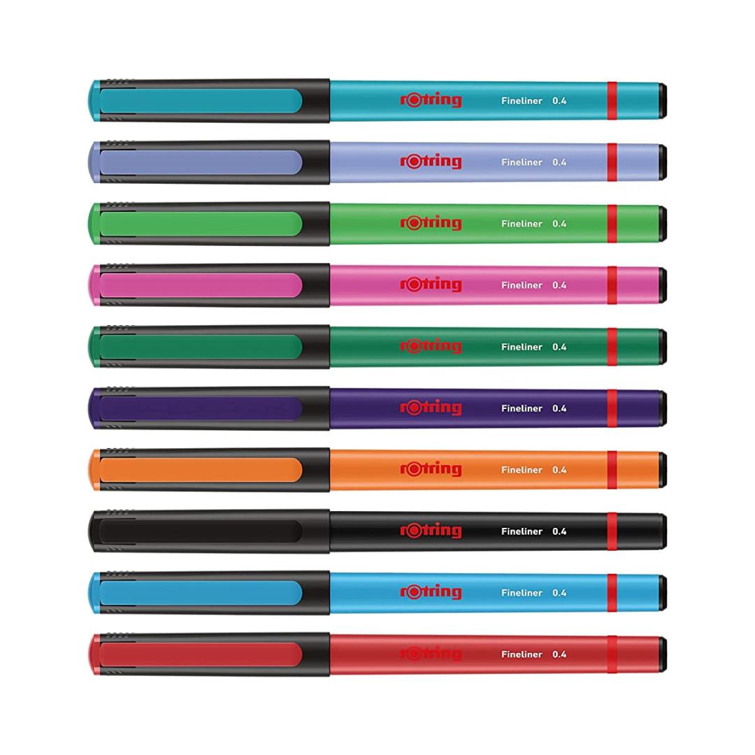 Rotring Fineliner Pens Pack Of 10 - SCOOBOO - 2166220 - Fineliner