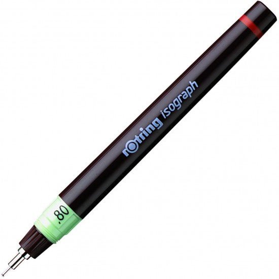 Rotring 0.10 mm Isograph Technical Drawing Ink Pen, Chrome Plated Tip ...