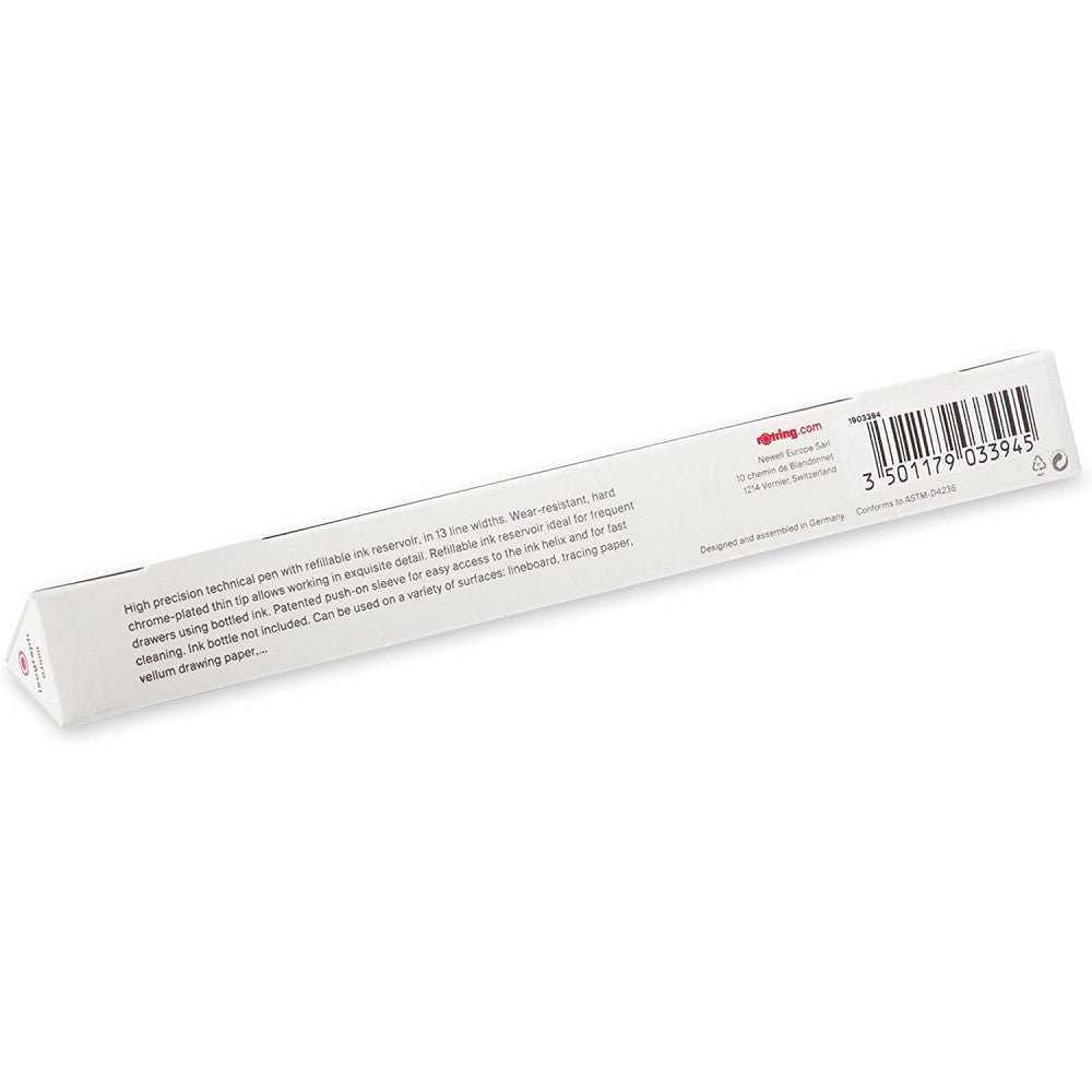 Rotring 0.10 mm Isograph Technical Drawing Ink Pen, Chrome Plated Tip ...