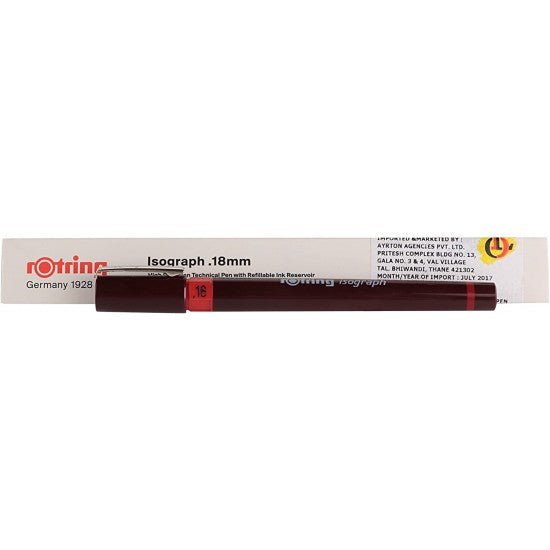 Rotring Technical Drawing Pen Isograph 0.18 MM -1903396 - SCOOBOO - rotring