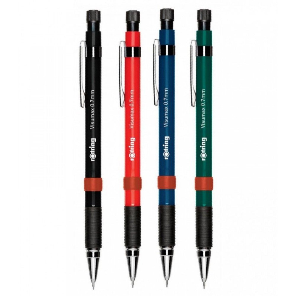 Rotring Visumax Mechanical Pencil 0.7 mm Black with 24 HB Leads Blister Pack - SCOOBOO - 2102716 Black - Mechanical pencil