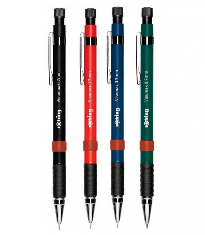 Rotring Visumax Mechanical Pencil 0.7 mm Green with 24 HB Leads Blister Pack - SCOOBOO - 2102716 Green - Mechanical pencil