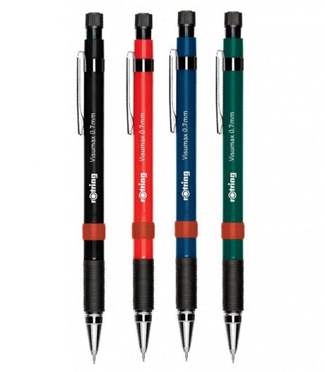 Rotring Visumax Mechanical Pencil 0.7 mm Green with 24 HB Leads Blister Pack - SCOOBOO - 2102716 Green - Mechanical pencil