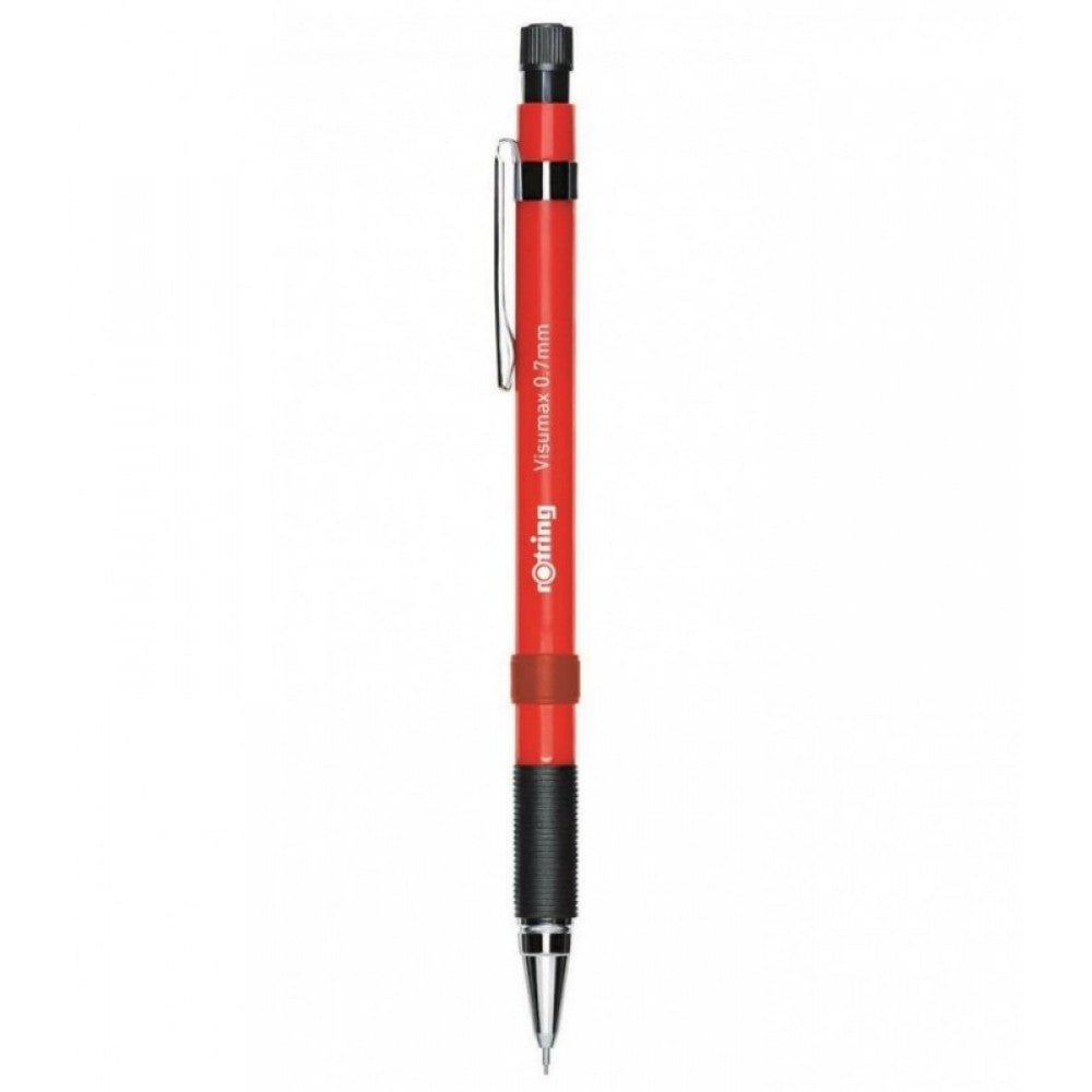 Rotring Visumax Mechanical Pencil 0.7 mm Red with 24 HB Leads Blister Pack - SCOOBOO - 2102716 Red - Mechanical pencil