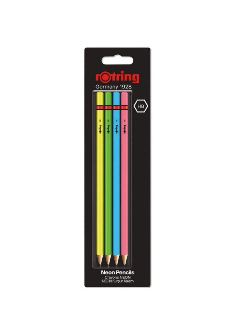 Rotring Woodcase pencil - Assorted Neon Colours - HB - SCOOBOO - 2094213 - Pencils