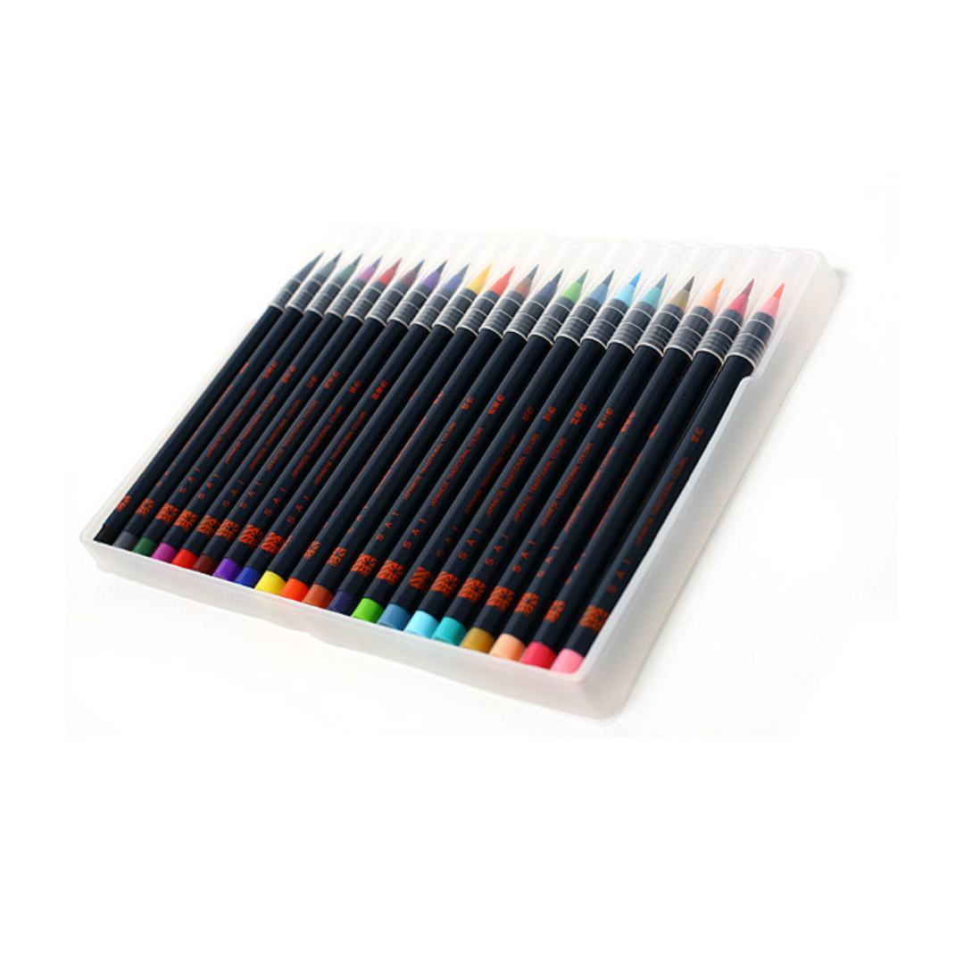 Sakura Akashiya Sai Brush Pen, Set Of 20 Assorted Colors - SCOOBOO - XCA200/20-V - Brush Pen
