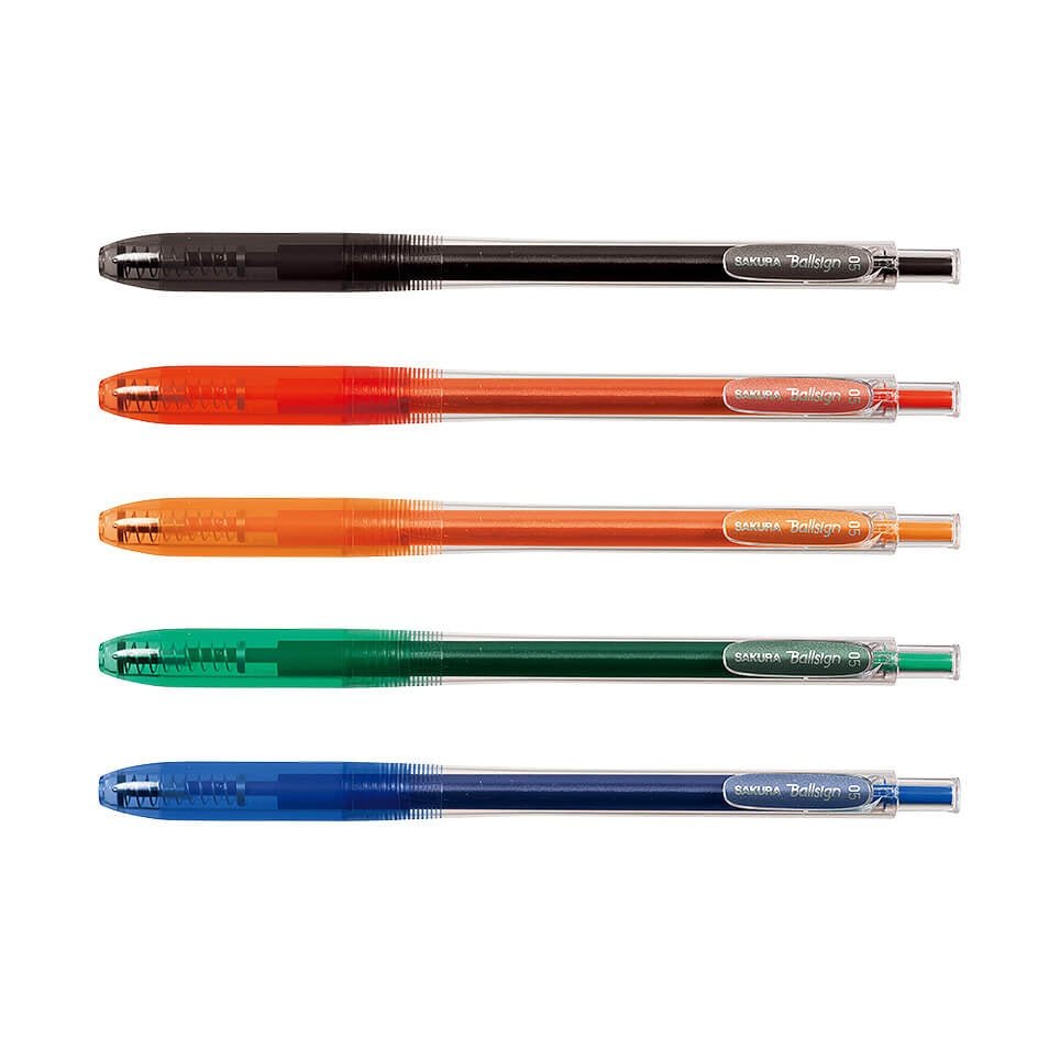 Sakura Ball Sign Knock Color Set - SCOOBOO - GBR155-5 - Ball Pen