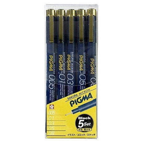 Sakura Crepas Water-Based Marker Pigma Set - SCOOBOO - ESDK-5A - Fineliner