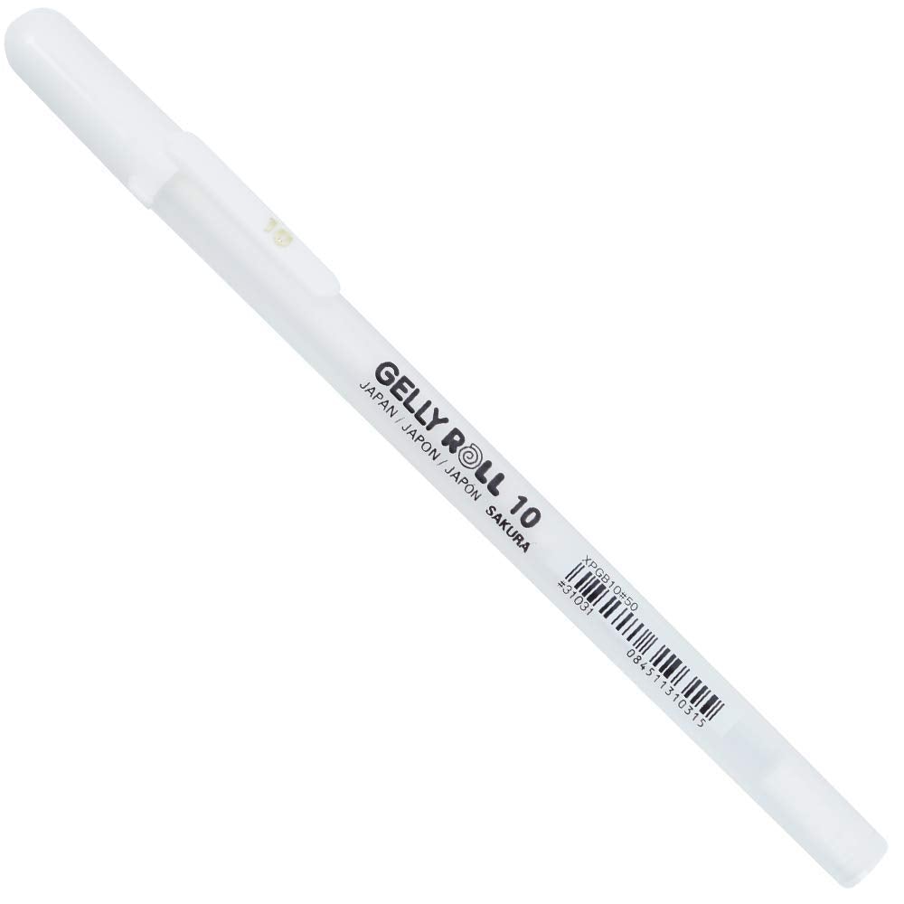 Sakura Gelly Roll Classic 10 White Gel Pen Pen - SCOOBOO - XPGB10#50 - Gel Pens