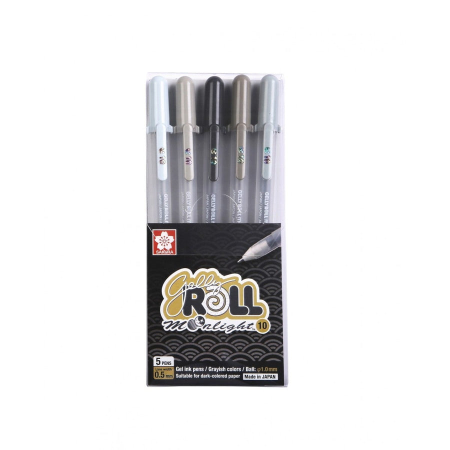 SAKURA Gelly Roll Moonlight 0.5mm Gel Pens - SCOOBOO - XPGB-5ML - Gel Pens