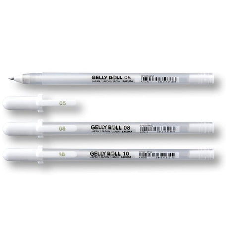 Sakura Gelly Roll White Gel Pens - SCOOBOO - XPGB-3WT - Gel Pens