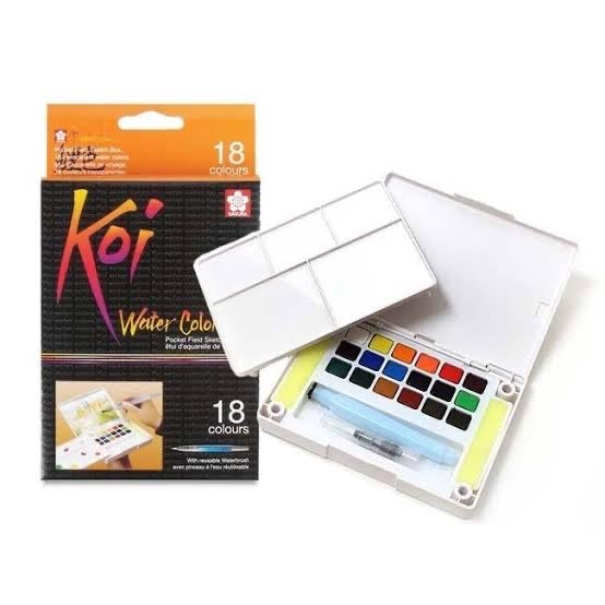 Sakura Koi Watercolour Field Pocket sketch box - SCOOBOO - XNCW-18N - Water Colors