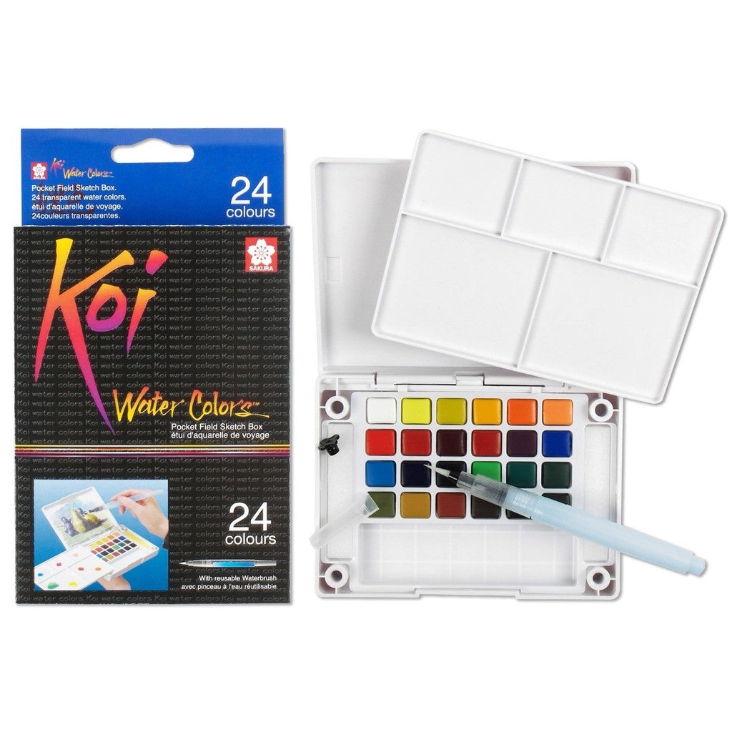 Sakura Koi Watercolour Field Pocket sketch box - SCOOBOO - XNCW-24N - Water Colors