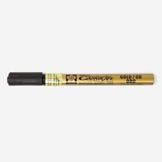  Sakura Pen-Touch Calligraphy Marker Fine Point 1.8Mm-Gold  Metallic