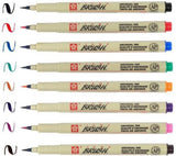 Sakura Pigma Brush Pen Set of 8 Assorted Colours - SCOOBOO - XSDK-BR8 - Brush Pens
