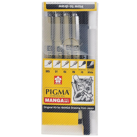 Sakura Pigma Manga Basic Set - SCOOBOO - XSDK-6M - Brush Pens