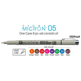 Sakura Pigma Micron 0.5 8 Color Set - SCOOBOO - XSDK05-8B - Fineliner