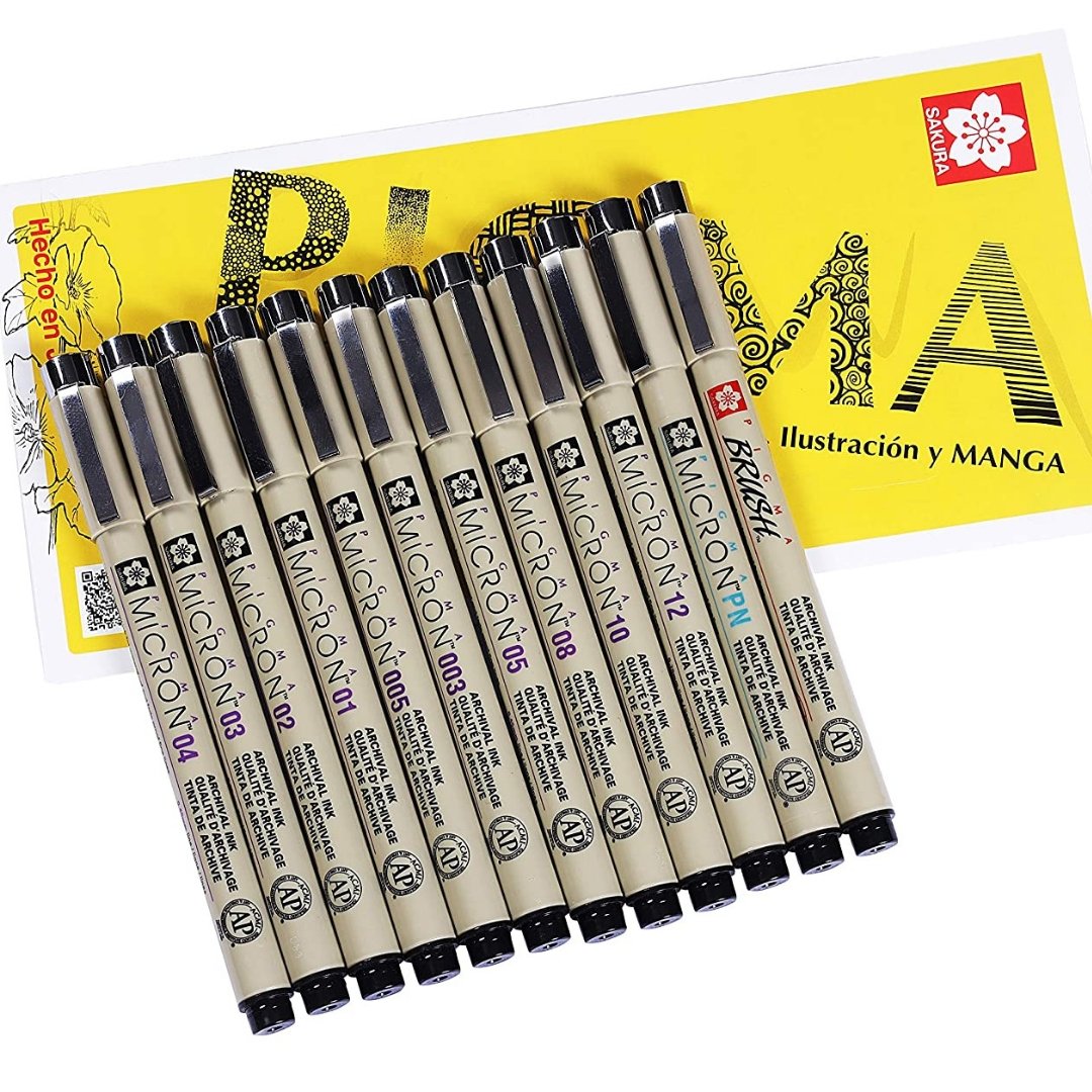Sakura Pigma Micron Pens - Fine Nib - SCOOBOO - Fineliner