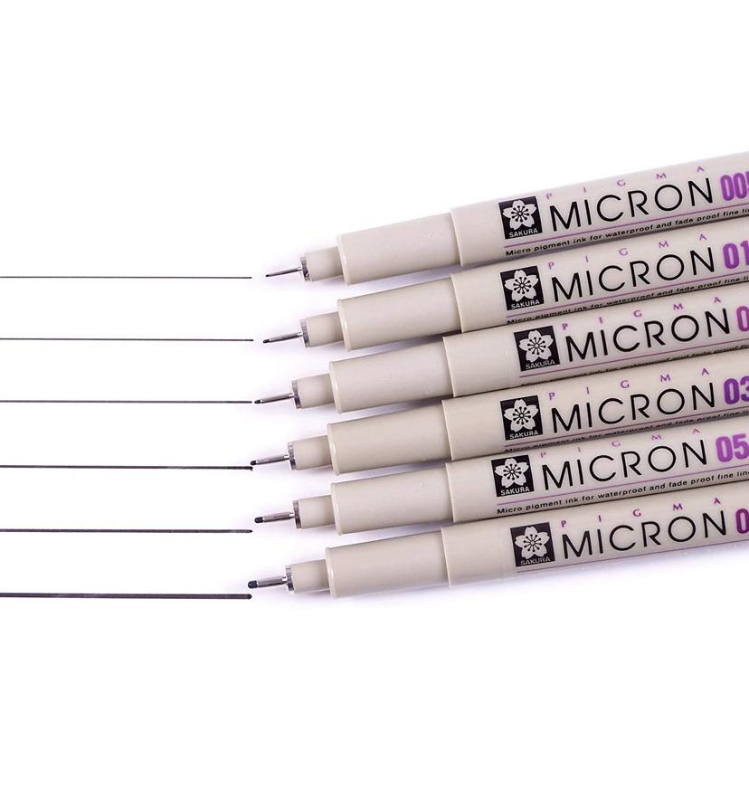 Sakura Pigma Micron Pens - Ultra Fine Nib - SCOOBOO - XSDK01-8 - Fineliner