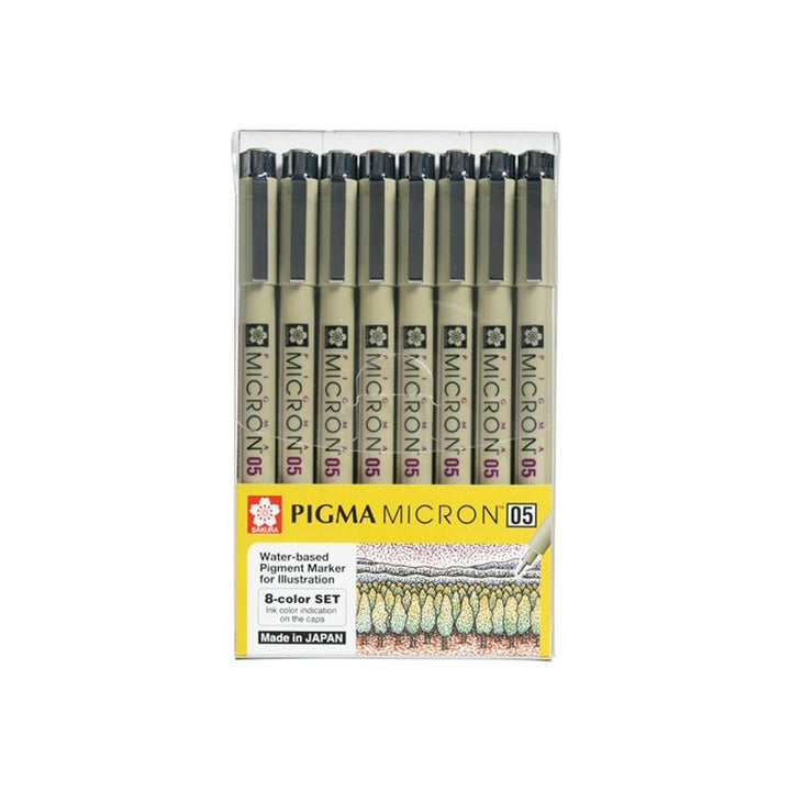Sakura Pigma Micron Pens - Ultra Fine Nib - SCOOBOO - XSDK01-8 - Fineliner