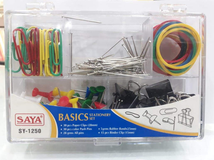 Saya Basics Office Stationary Set - SCOOBOO - SY-1250 - Paperclips, Fasteners & Rubber bands