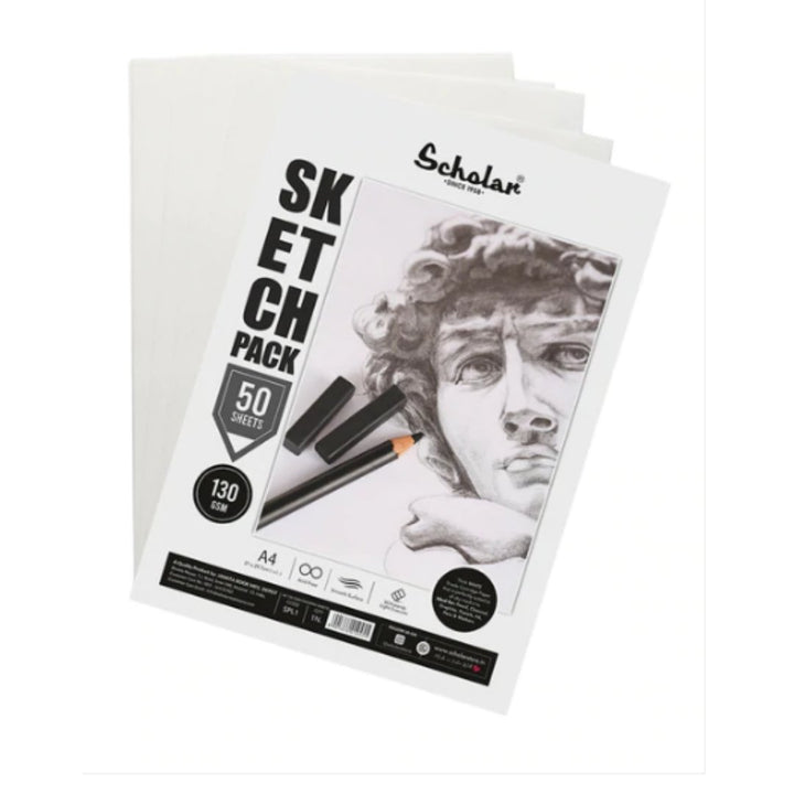 Scholar - A4 Sketch Pack-50 sheets - SCOOBOO - SPL1 - Sketch & Drawing