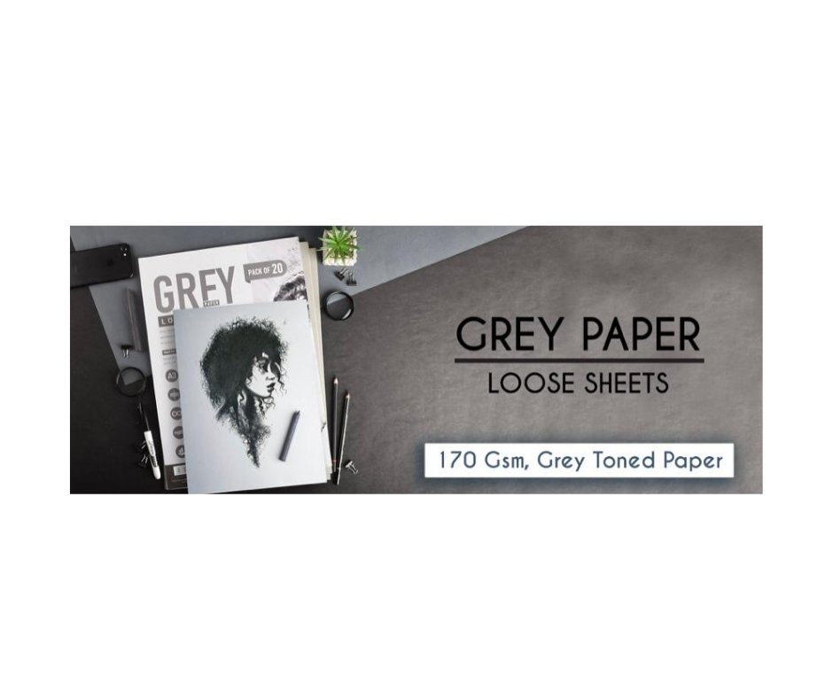 Scholar Grey Paper Loose Sheets - SCOOBOO - GLS4 - Loose Sheets