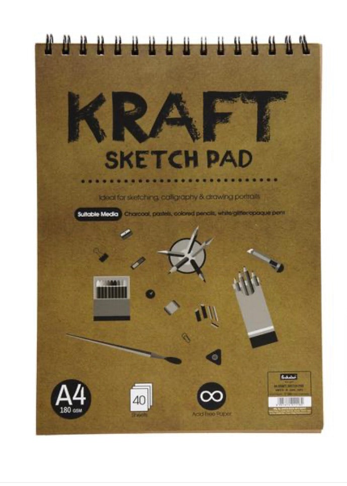 Scholar Kraft Sketch Pad - SCOOBOO - KSP3 - Sketch & Drawing