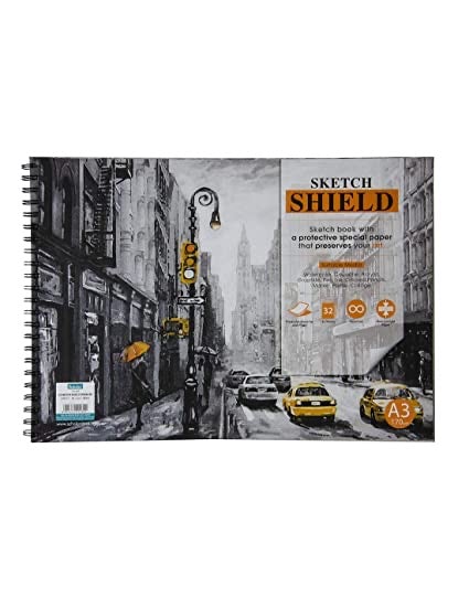 Scholar Sketch Shield Drawing Pad (170 GSM) (A3) - SCOOBOO - SS3-A - Sketch & Drawing