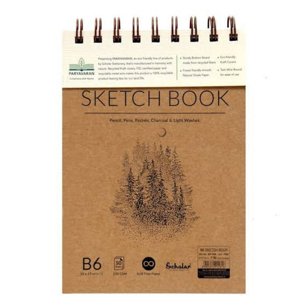 Scholar Sketch Pad A4 , 180 GSM with Drawing Pencils,  Mechanical pencil and Art Eraser - Art set