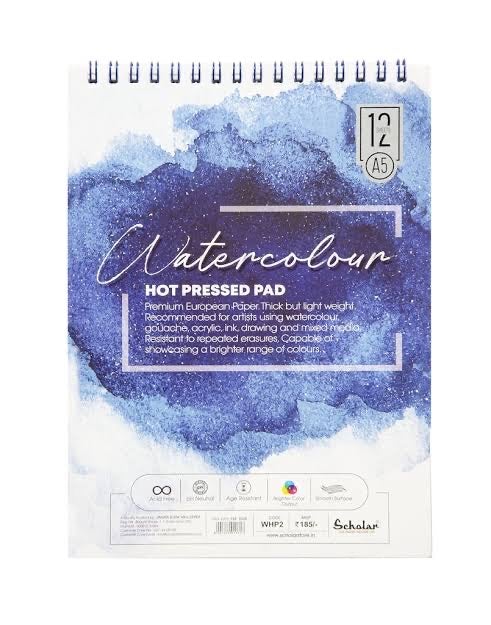 Scholar Watercolor Hot Pressed Pad - SCOOBOO - WHP2 - Watercolour Pads & Sheets