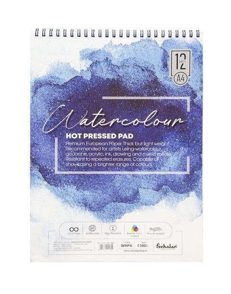 Scholar Watercolor Hot Pressed Pad - SCOOBOO - WHP4 - Watercolour Pads & Sheets