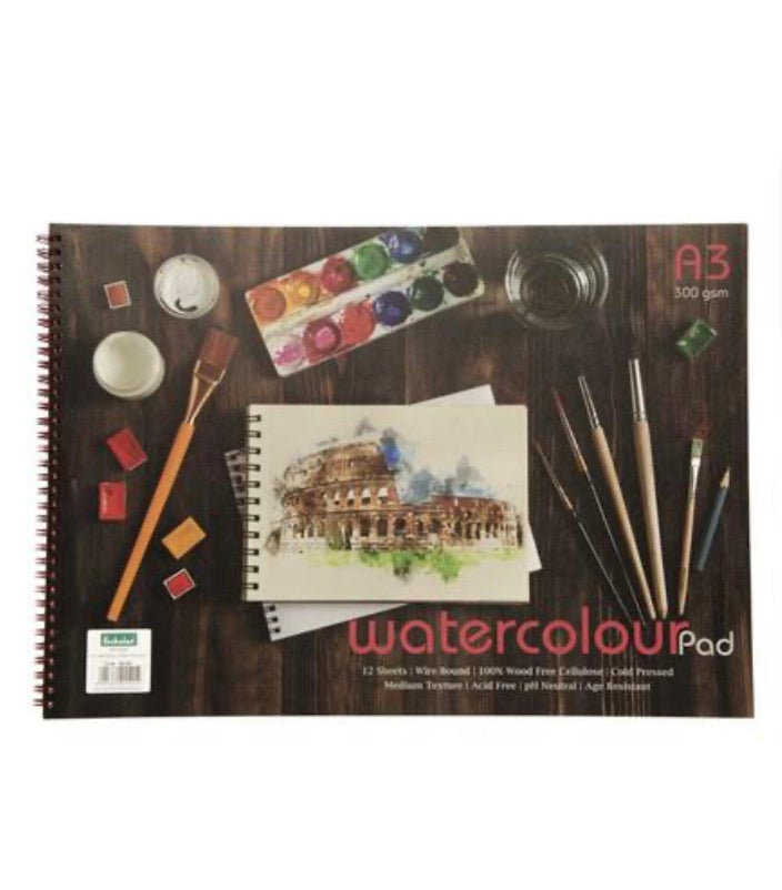 Scholar Watercolor Pad Wire Bound - SCOOBOO - WCW2 - Watercolour Pads & Sheets