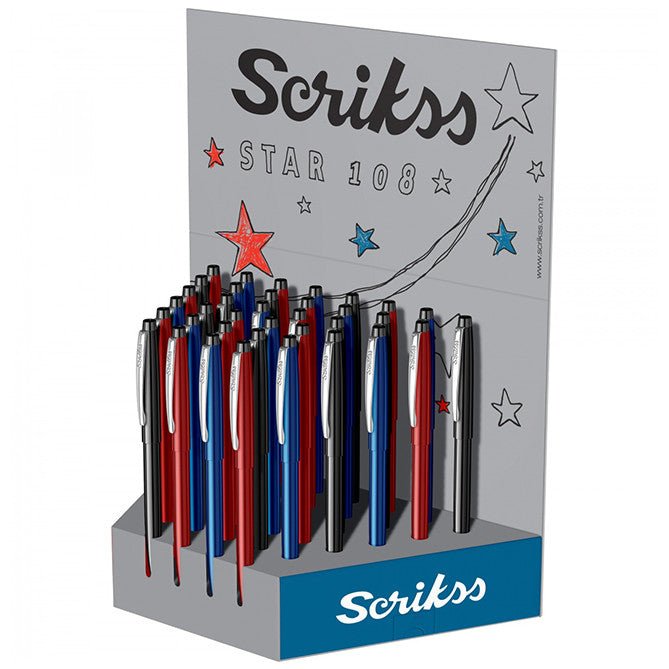 Scrikss 108 Star Navy Blue CT Roller Ball Pen - SCOOBOO - 54045 - Roller Ball Pen