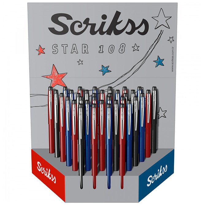 Scrikss 108 Star Navy Blue CT Roller Ball Pen - SCOOBOO - 54045 - Roller Ball Pen