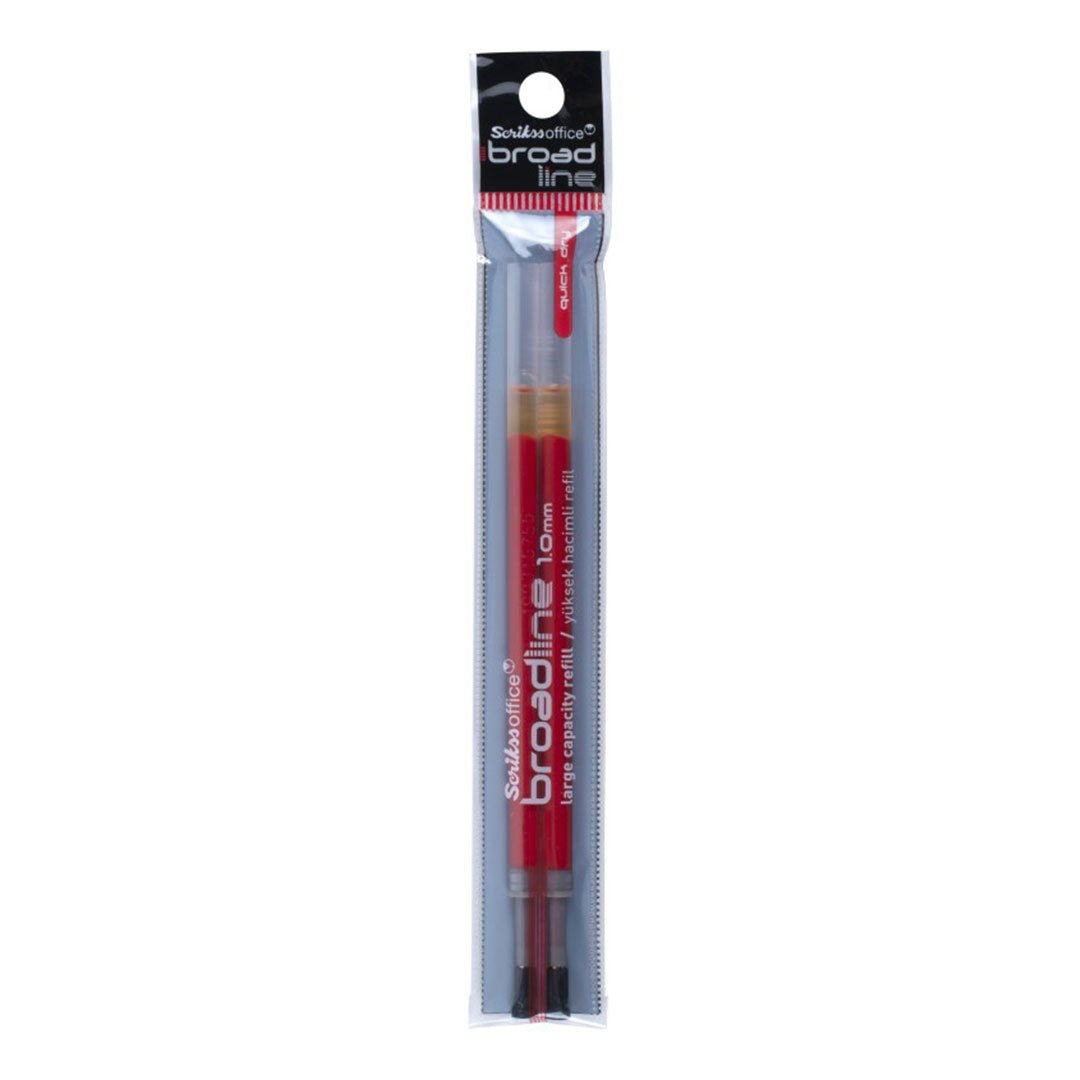 Scrikss Broadline 1.0mm Refill- Red Set of 10 Packets - SCOOBOO - 86701 - Refills