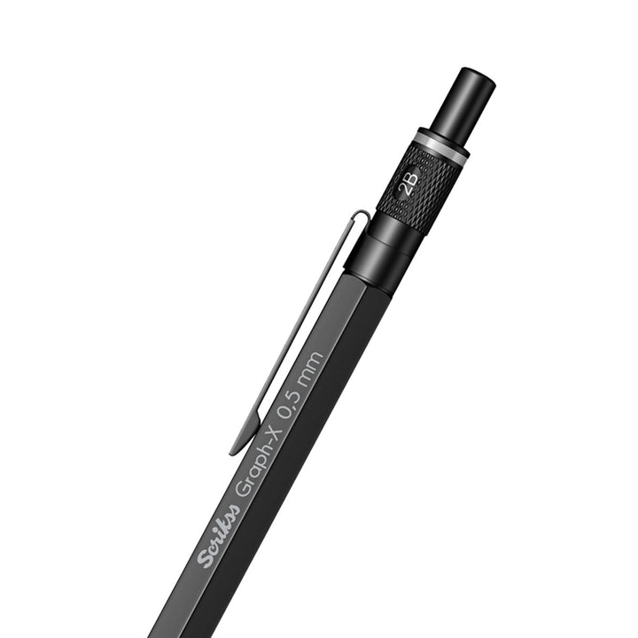 Scrikss Graph-X Matte Black Mechanical Pencil -0.5mm - SCOOBOO - 71288 - Mechanical Pencil