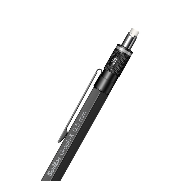 Scrikss Graph-X Matte Black Mechanical Pencil -0.5mm - SCOOBOO - 71288 - Mechanical Pencil