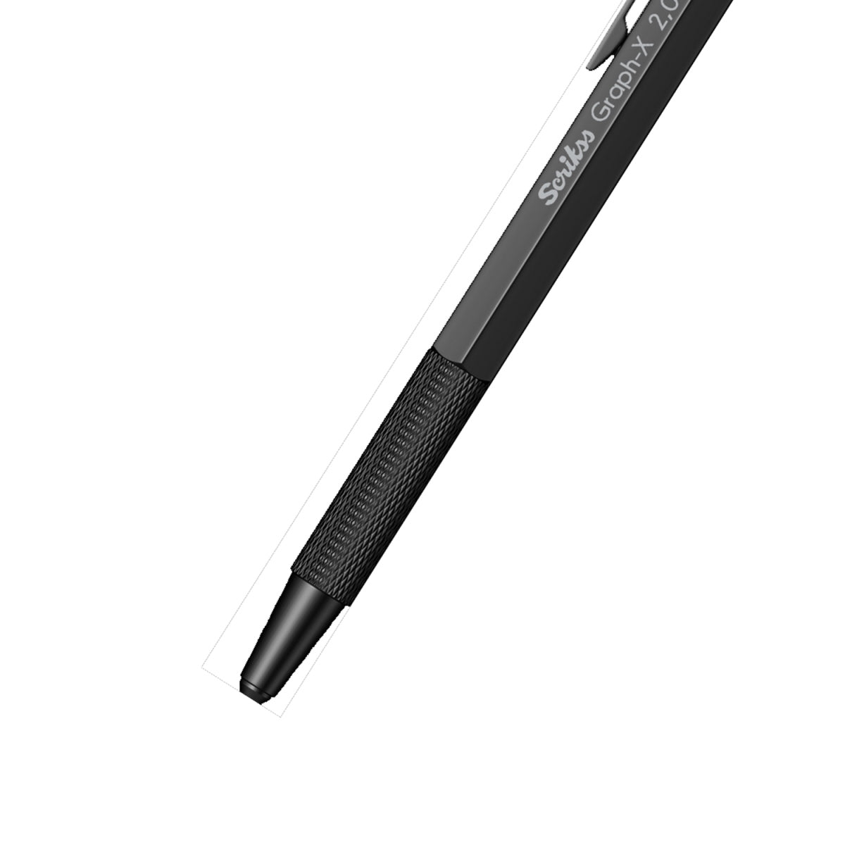 Scrikss | Graph-X | Mechanical Pencil | Matte Black-2mm - SCOOBOO - Scrikss
