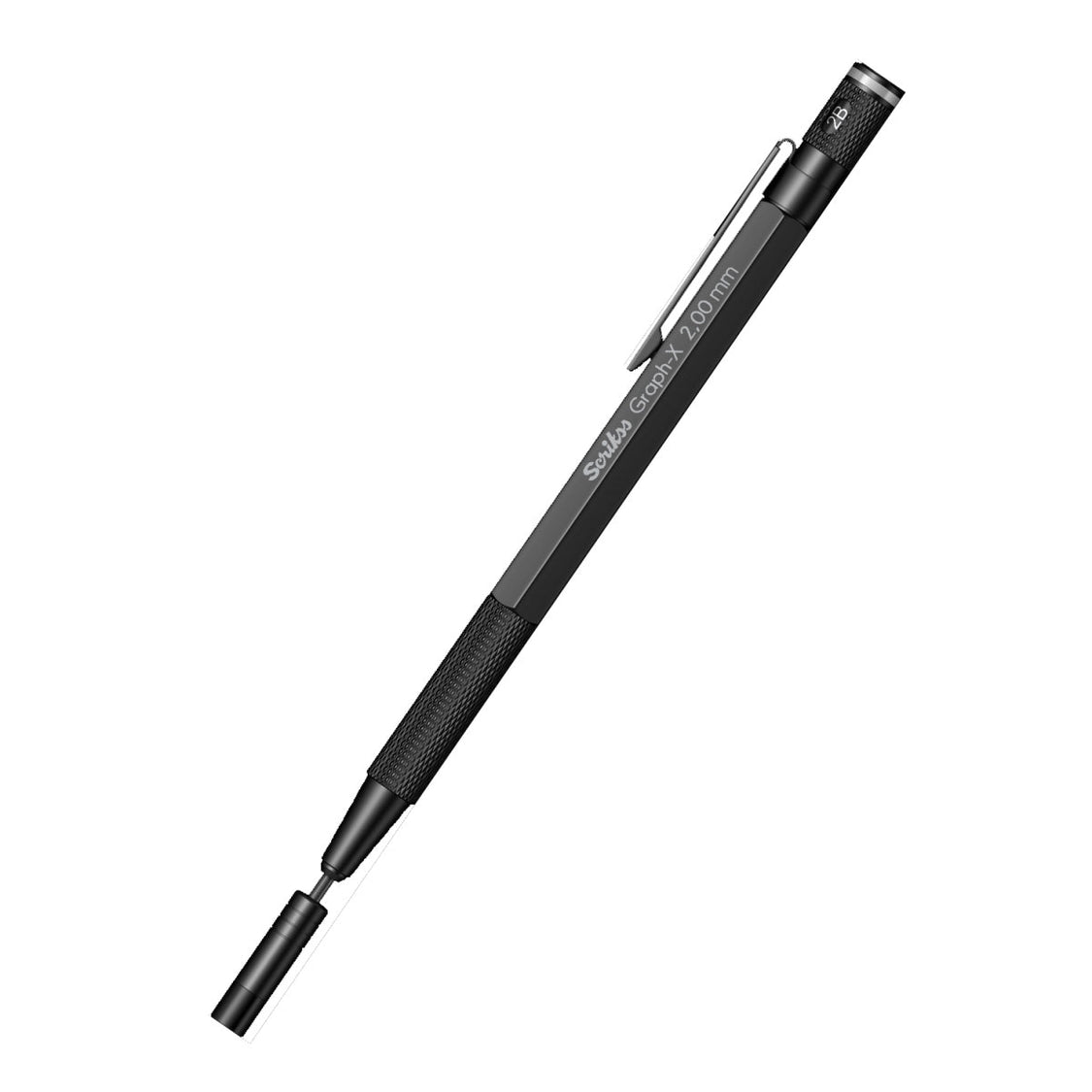 Scrikss | Graph-X | Mechanical Pencil | Matte Black-2mm - SCOOBOO - Scrikss