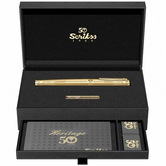 Scrikss Heritage Gold-GT Roller Pen - SCOOBOO - 80808 - Roller ball Pen