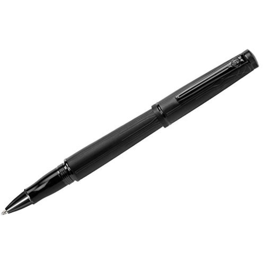 Scrikss Heritage Matt With Titanium Plated Engraved Design Black Roller ball Pen - SCOOBOO - 83977 - Roller ball Pen