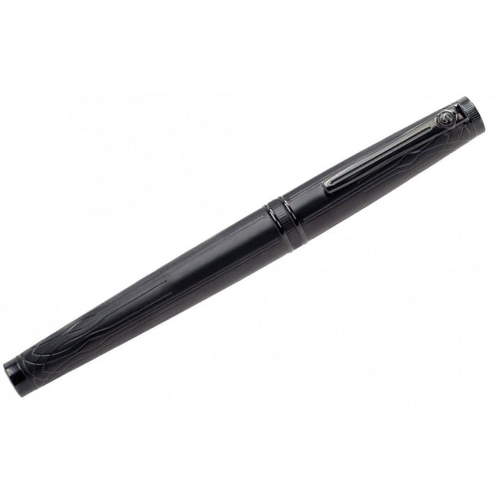 Scrikss Heritage Matt With Titanium Plated Engraved Design Black Roller ball Pen - SCOOBOO - 83977 - Roller ball Pen