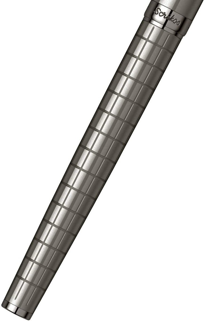 Scrikss Honour 38 Carbon Grey With Chrome Plated Trims Roller Pen - SCOOBOO - 71738 - Roller ball Pen