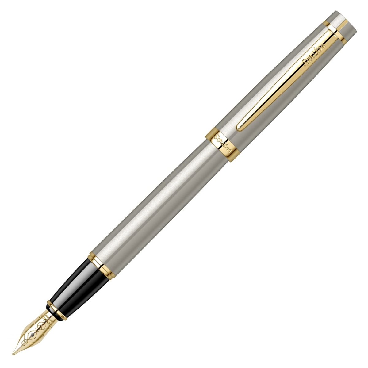 Scrikss Honour 38 Satin Gold-GT Fountain Pen - SCOOBOO - 62543 - Fountain pen