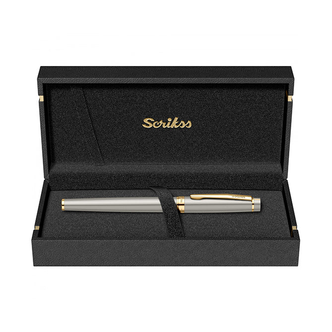Scrikss Honour Satin Gold Roller Pen - SCOOBOO - 62408 - Roller ball Pen