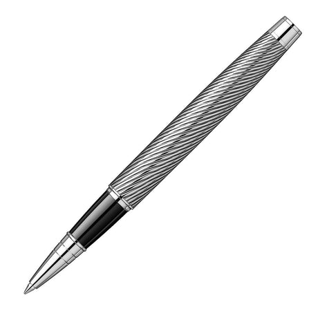 Scrikss Noble 35C Spiral Black Chrome Roller Ball Point Pen - SCOOBOO - 89139 - Roller ball Pen