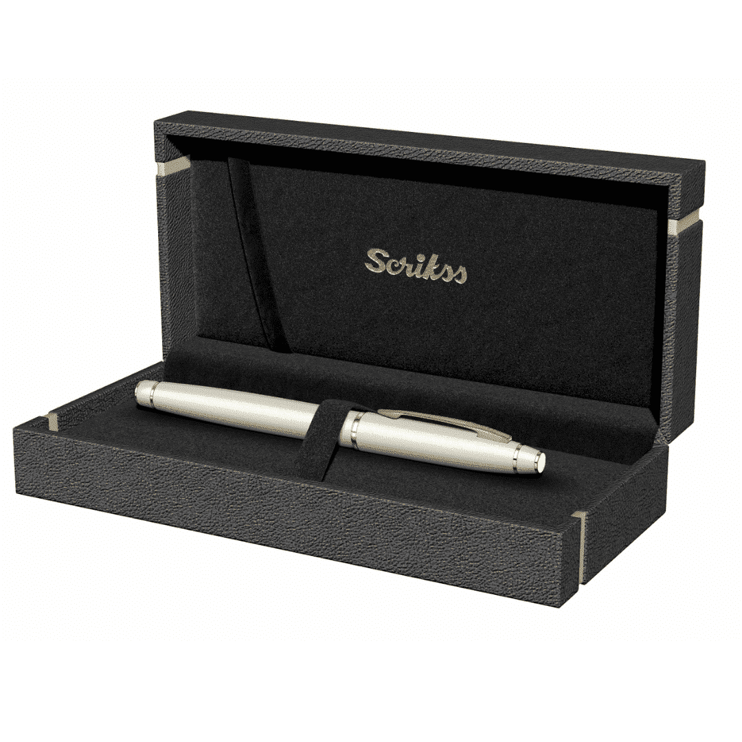 Scrikss Noble White GOLD FP - SCOOBOO - 78713 - Fountain Pen