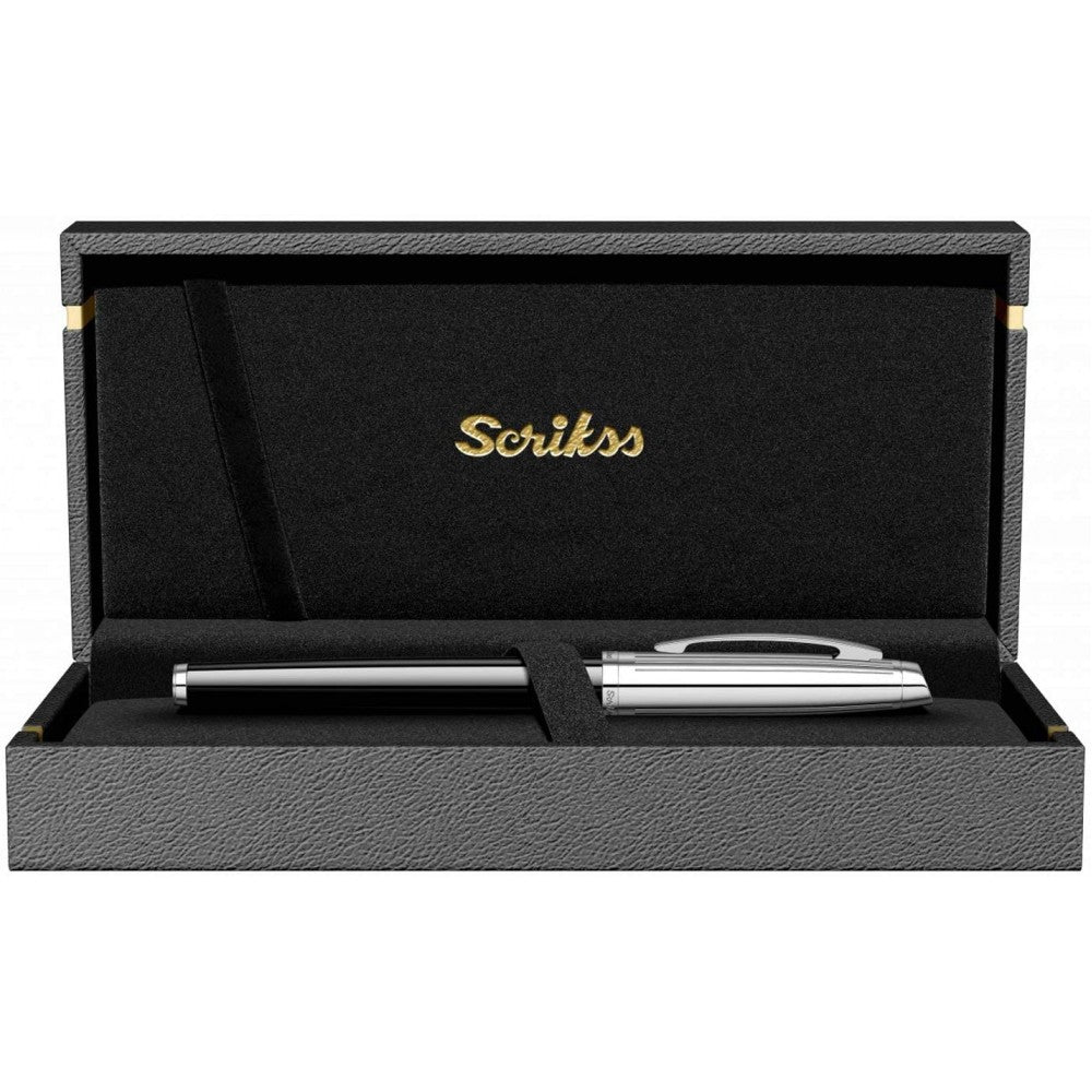 Scrikss Oscar 39 Black Chrome-CT Rollerball Pen - SCOOBOO - 66710 - Roller ball Pen